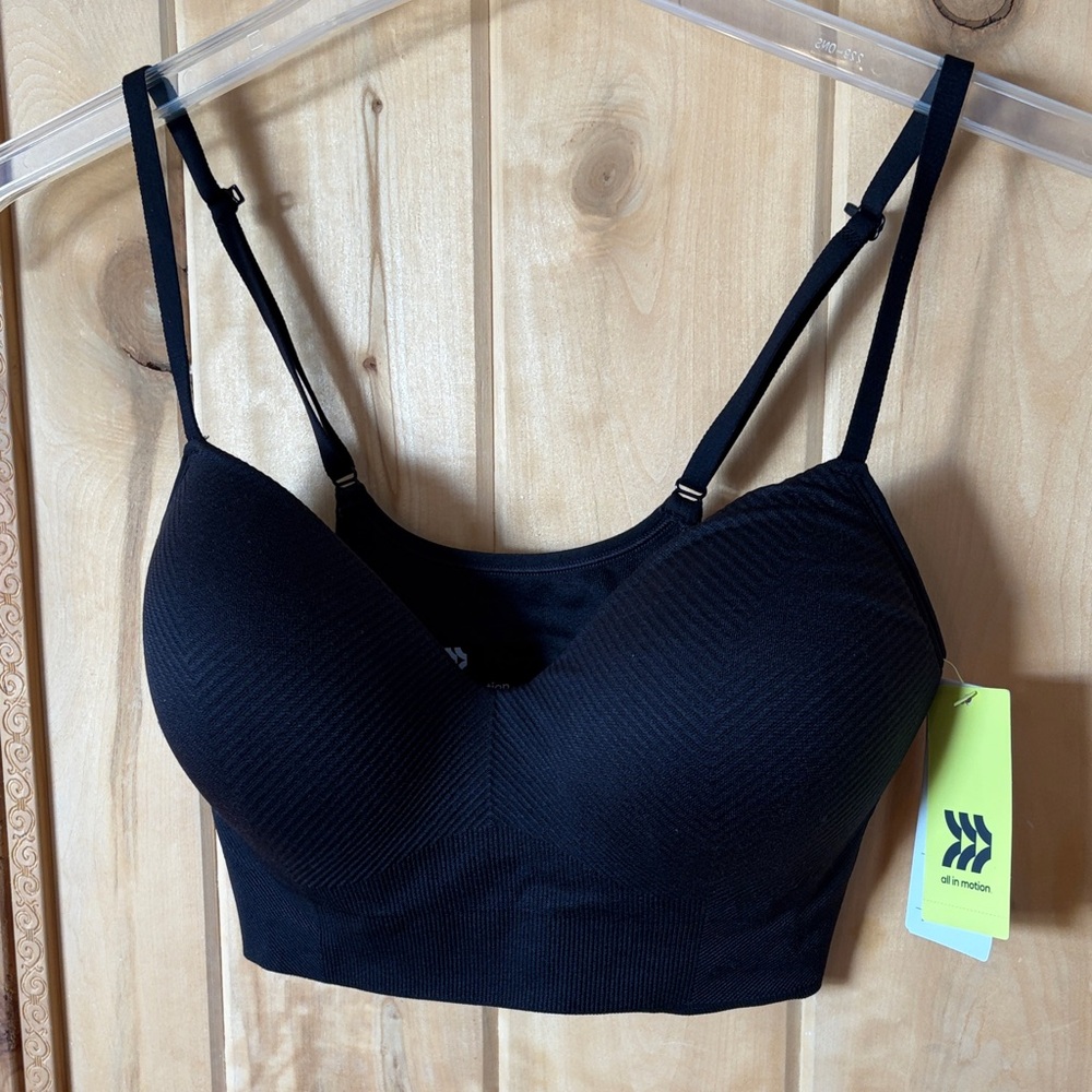 all in motion Black Seamless Built-in Padding Sports Bra